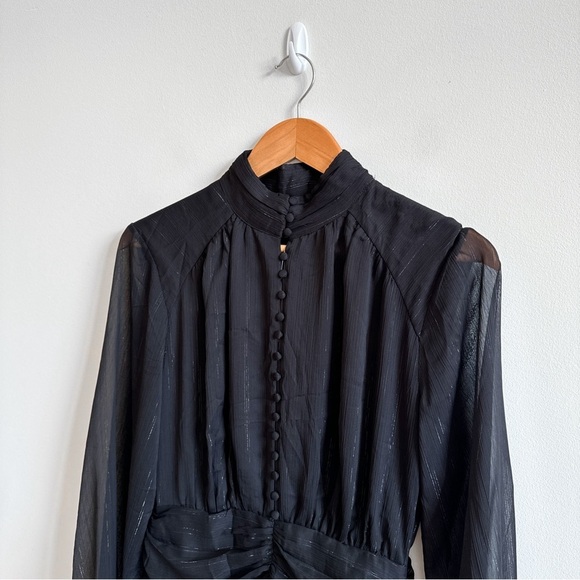 HOUSE OF HARLOW 1960 • Ruched Mini Dress in Black - Picture 5 of 15